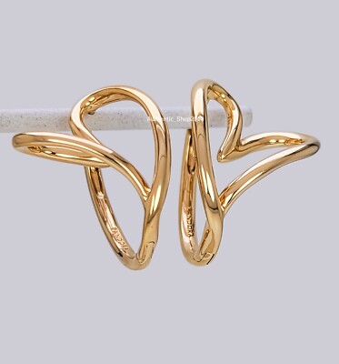 New 100% PANDORA ESSENCE 14K Gold P Organically Heart Hoop