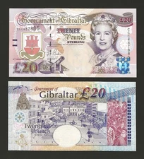 GIBRALTAR 20 Pounds 2004, P-31 Commemorative CCC-Prefix, Original UNC, QEII Note