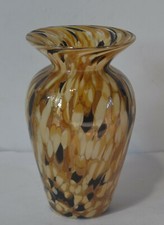 ROGER VINES STUDIO ART GLASS VASE DATED 2005