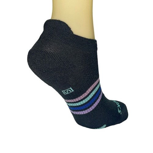 12 Pair Women's SM 4-6.5 Brooks Black Cushioned Athletic Running Low Cut Socks - Picture 3 of 5