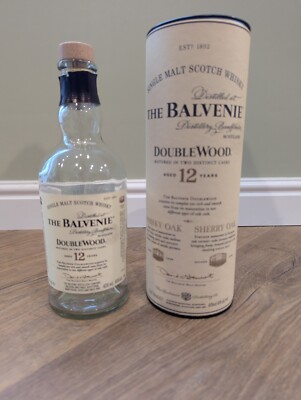 Empty Bottle & Box Balvenie Double Wood Single Malt Scotch Whisky 12 Yrs 70cl
