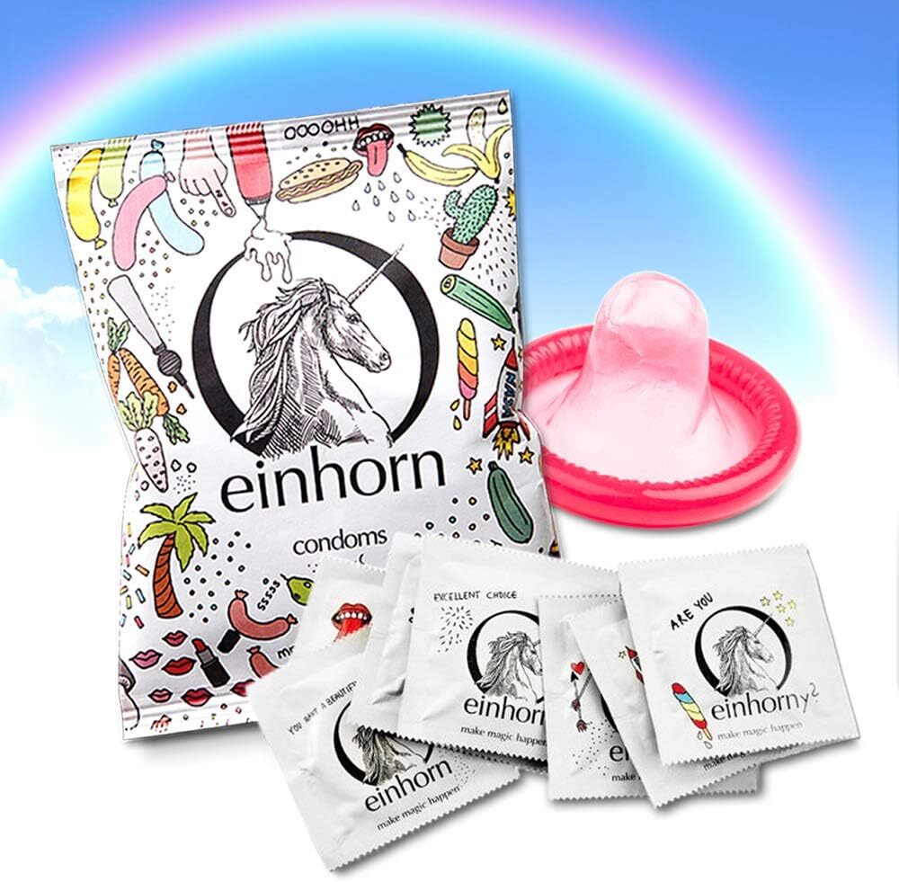 (1,30 EUR/Stück) 2 Packungen Einhorn Kondome Mix, 14 Stück, 54er