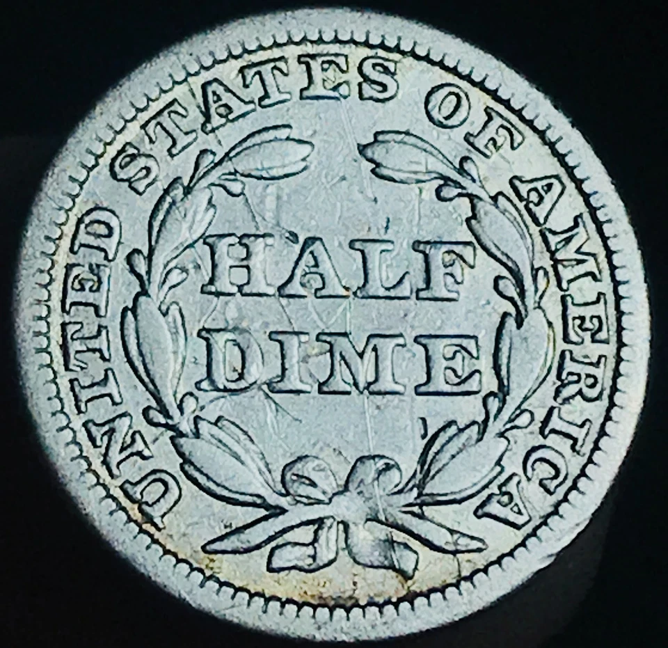 1850 Seated Liberty Half Dime 5C Ungraded 90% Silver US Coin CC26017 - Image 2 of 4