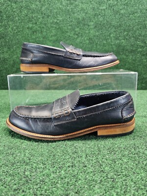 MR. B's Loafers Men Sz 8/Blue Leather Slip-On Penny Loafers/16523/Preppy-Classic