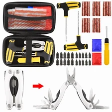 50pc Tire Repair Kit DIY Flat Tire Repair Motorcycle Bike Home Plug Patch