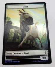 Foil - Goat // Food (017) Double-Sided Token - Throne of Eldraine (ELD) - MTG