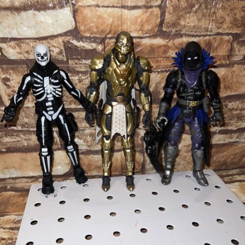 VICTORY ROYALE MIDAS REX Series 1 Figure Pack, Raven And Skull Trooper Lot of 3 - Picture 1 of 9