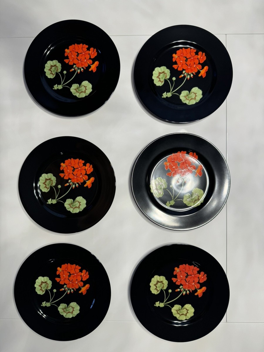 TIFFANY ティファニー Mrs. Delany's Flowers プレート 黒 食器 お皿