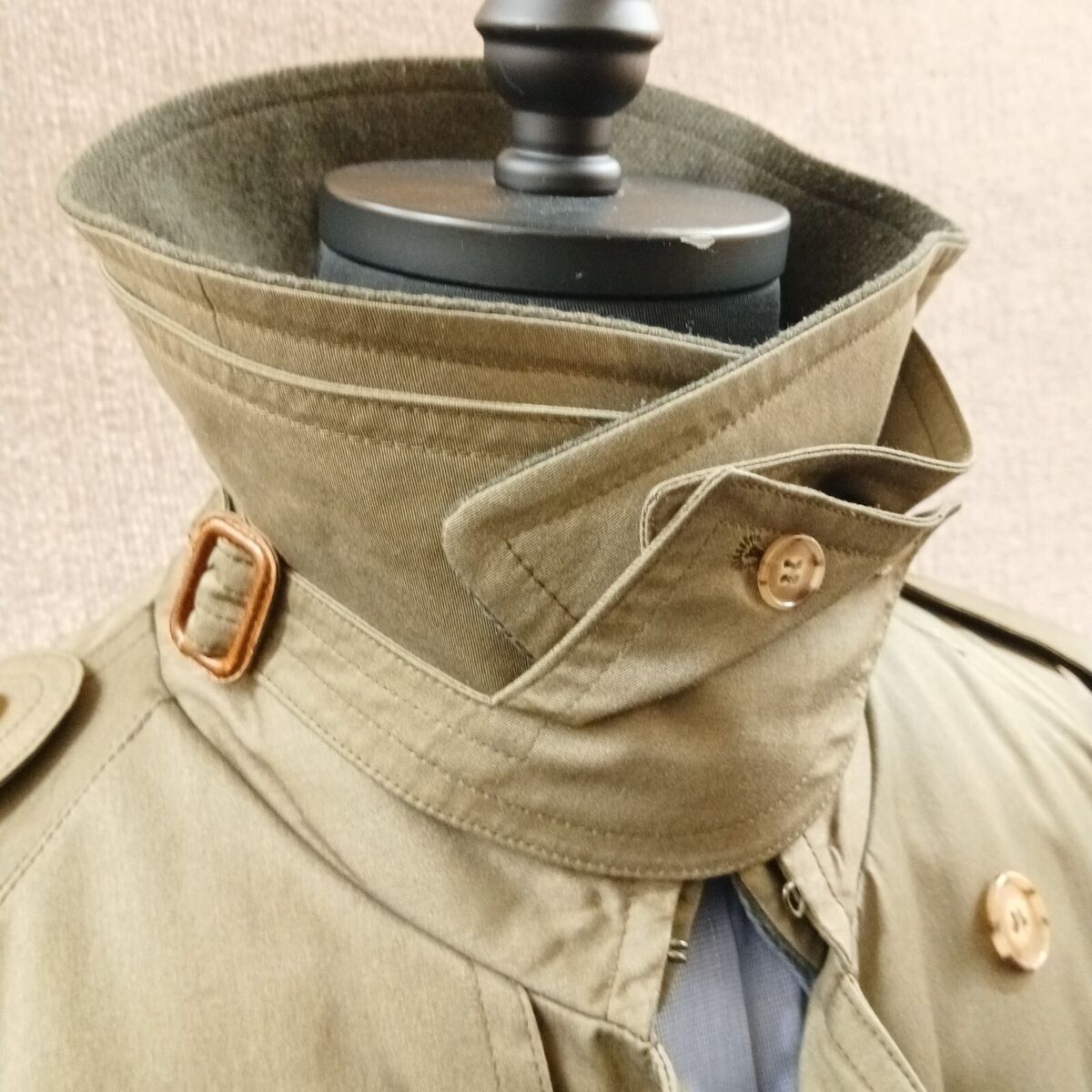 VTG Trench Coat Mens 44R Khaki Green Removable Liner VTG Trench Coat Mens 44R Khaki Green Removable Liner
