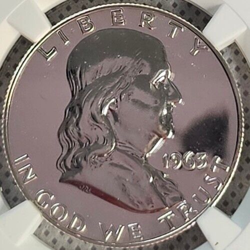 1963 PF66 Proof Franklin Half Dollar NGC Graded  White Coin, Free Shippin Daily 