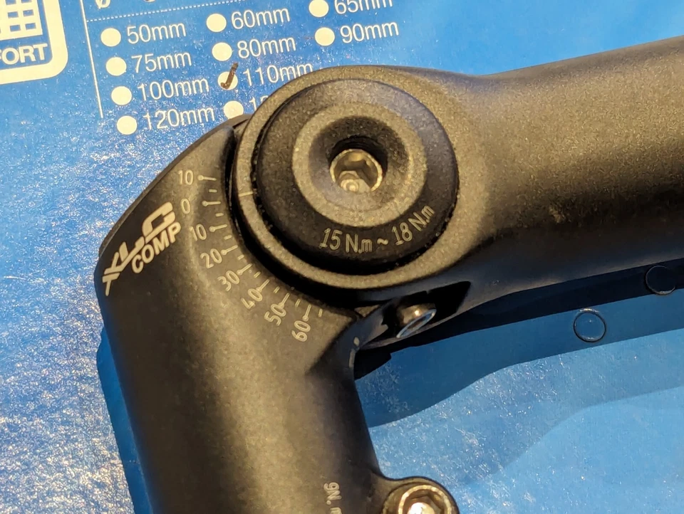 XLC Comp A Head Stem 110mm 25.4mm 1 1/8" Lightweight Road Bike Comfort Aluminium - Image 4 of 4