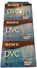 Sony DVC Mini DV 60 Min Sealed Blank Tapes Premium 3-Pack New