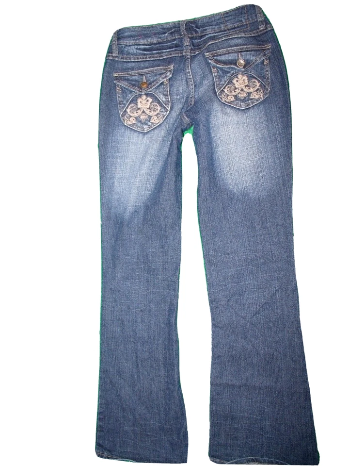 Женские джинсы Gitano Ramie смесь расклешенный синий джинсовой ткани размер 8 - Изображение 3 из 4