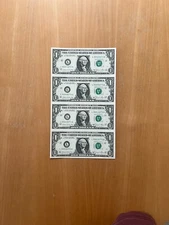 $1 1981A - LA PRODUCTION RUN IN VERY NICE 4 NOTE UNCUT SHEET