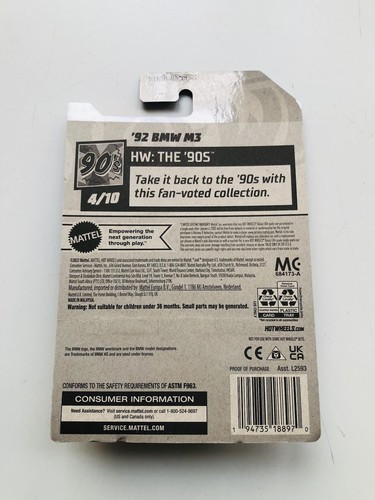 2024 Hot Wheels ‘92 BMW M3 Front Wheel Error SHIPPED IN PROTECTOR - Picture 7 of 7