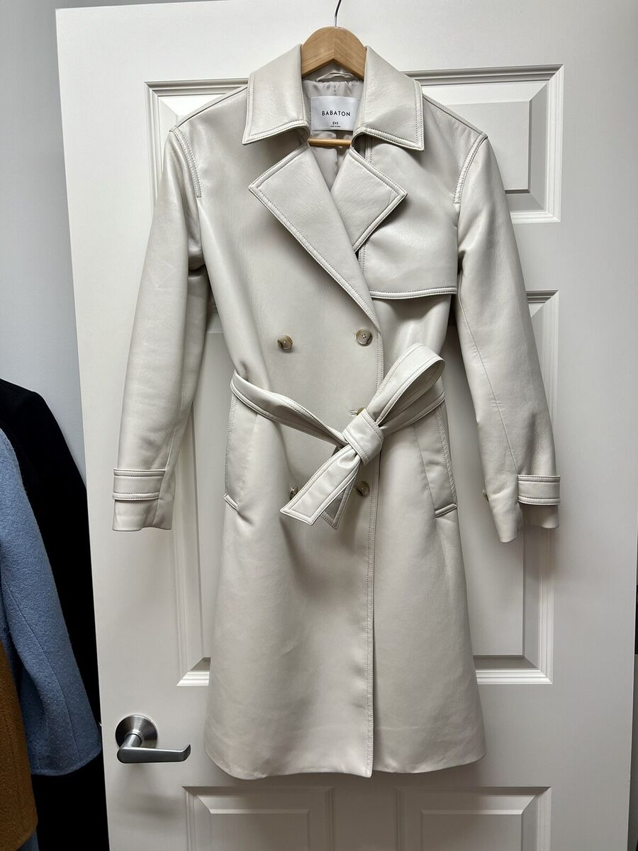 Aritzia Babaton Tabloid Vegan Leather Trench Coat - Matte Aritzia Babaton Tabloid Vegan Leather Trench Coat - Matte