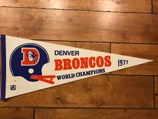 1977 DENVER BRONCOS PHANTOM SUPER BOWL XII CHAMPIONS FULL SIZE PENNANT