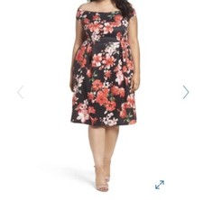 DOROTHY PERKINS Floral Fit & Flare Dress SZ 22 NWT
