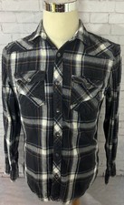 Rock & Republic Shirt Mens Medium Plaid Flann...