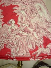 Lot De 3 Abat-jour à Pince Rouges à Pois Blancs - 13/14 Cm - Toile Fait Main