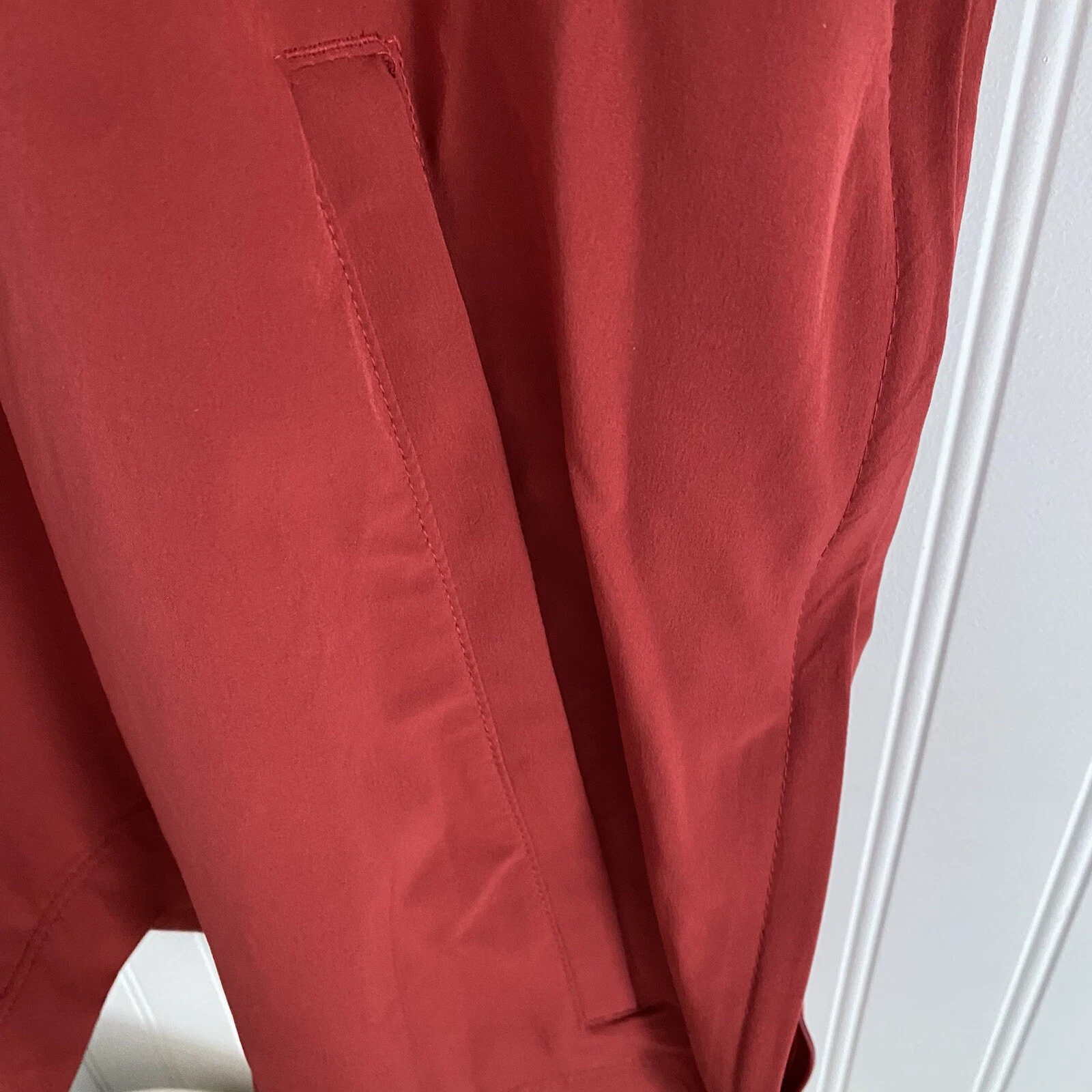 Giacca Nike uomo Coaches mezza zip manica corta taglia small ROSSO finto collo cappuccio