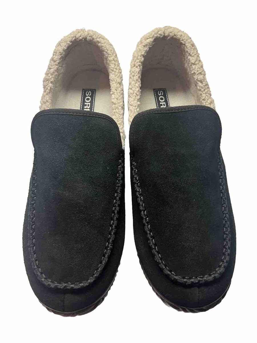 Moccasin Slippers Dude Mocs By Sorel SOREL Dude Moc Mens Black