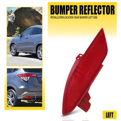 Red Rear Reflector Bumper Red Lens For 2016-2022 Honda HR-V HRV Left Driver Side