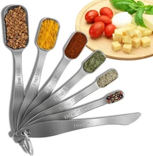Premium Stainless Steel Measuring Spoons set - 7-Piece Kitchen Measuring Spoons