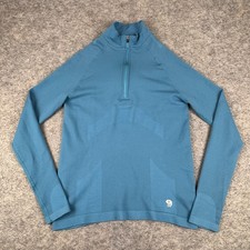 Mountain Hardware 1/4 Zip Pullover Shirt Polyester Stretch Blue Womens Small S