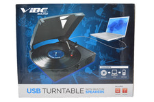 Vibe Sound USB Turntable With Built-In Speakers. Convert Your Vinyl to MP3 NEW