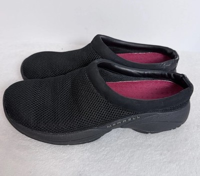 Merrell Performance Footwear Black Mesh Slip On Clogs Shoes Men's 11.5