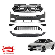 6pcs Fits For 2019-2021 Volkswagen Vw Jetta Complete Bumper Kits Vw1000239