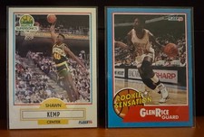1990 Fleer Basketball 2 Rookie Card Lot - Shawn Kemp / Glen Rice