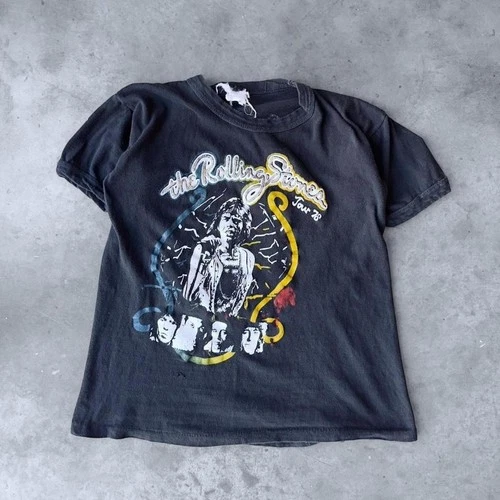 Rolling Stones T-shirt North American Tour Park 1970s vintage concert t-shirt, vintage, size S, single stitch, B+ condition