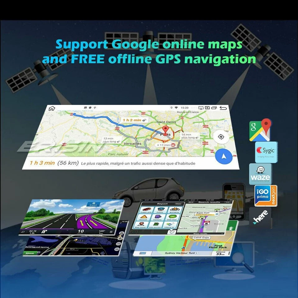 8-Kern 10.25" IPS DAB+Autoradio Android 10 Navi CarPlay GPS BT BMW X5 E70 X6 E71 - Bild 2 von 4