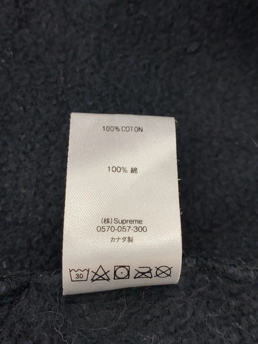 Felpa Supreme con cappuccio zip testo righe M cotone nero usata