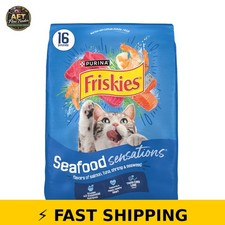 Friskies Dry Cat Food Seafood Sensations 16 lb Bag 2.56 per gallon