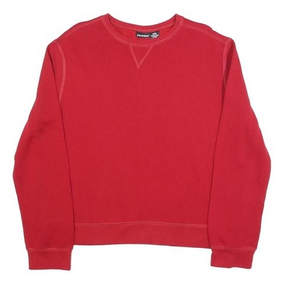 JOE BOXER Damen Sweatshirt L Rundhalsausschnitt Rot Baumwollmix Pullover