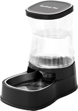 3.85L Dispenser Acqua Gatti, Dispenser Acqua Cani Con Ciotola in Acciaio Inox, G