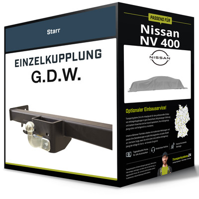 Starre Anhängerkupplung für NISSAN NV 400 11.2012-jetzt Kasten/Kombi G.D.W. AHK