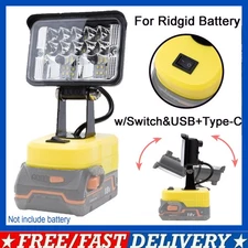 Wireless LED Work Light For RIDGID AEG 18V Battery Portable Camping Lighting