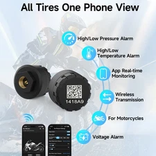 MOMAN Wireless Tire Pressure Monitor System TPMS External Sensor for Motorcycle