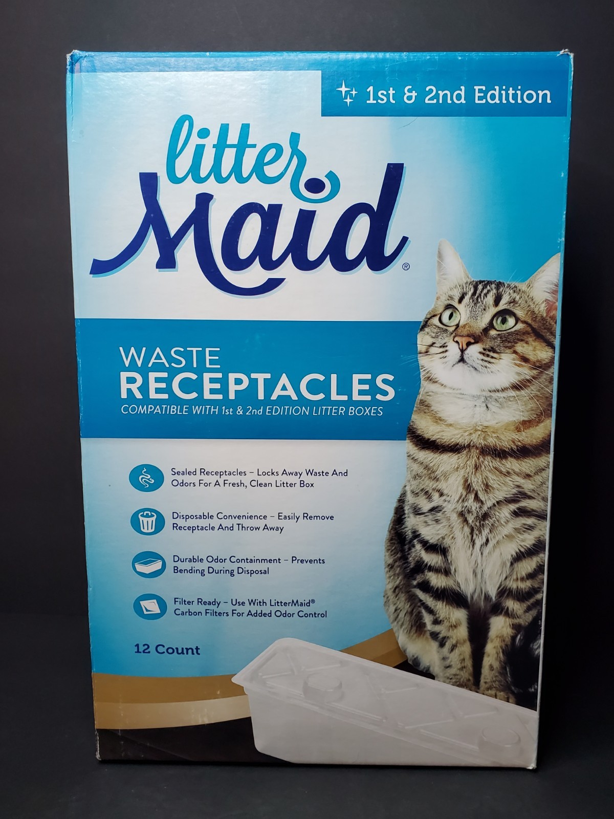Litter Maid Waste Receptacles 1st and 2nd Edition - 12 Count Litter Box Refills