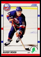 Randy Wood, 1990-91 Score American, #119, New York Islanders,