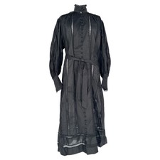 Zimmermann Belted High-Neck Midi Set Dress In Cotton Women Black M