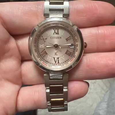 Citizen Ladies Solar Watch XC Happy Flight Titanium White Dial