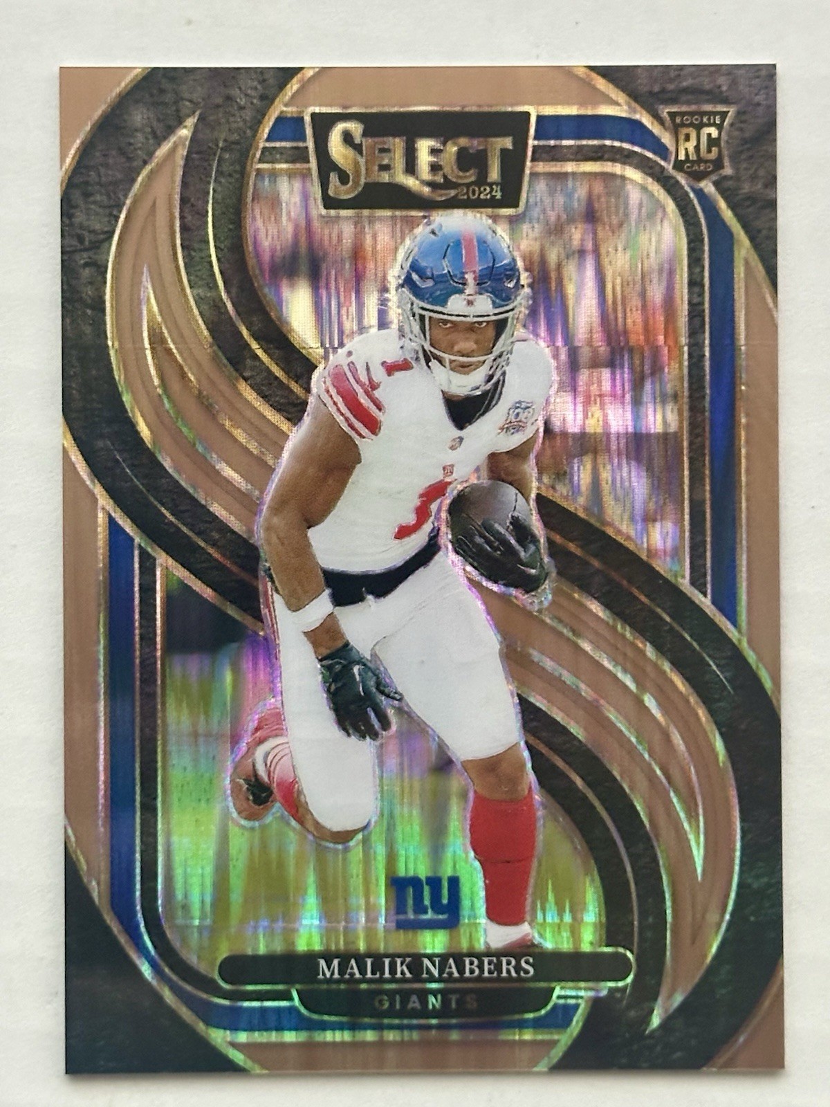 2024 Select - Premier Level Malik Nabers #116 Copper Shock Prizm /299 (RC)