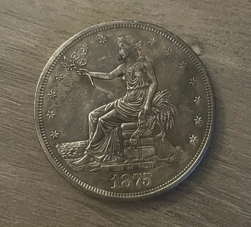 1875 CC Trade Dollar NGC Au Beautiful Condition