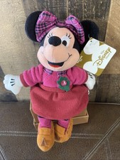 Vtg Disney Store Minnie Mouse October Birthstone Bean Bag Plush Pink Tourmaline