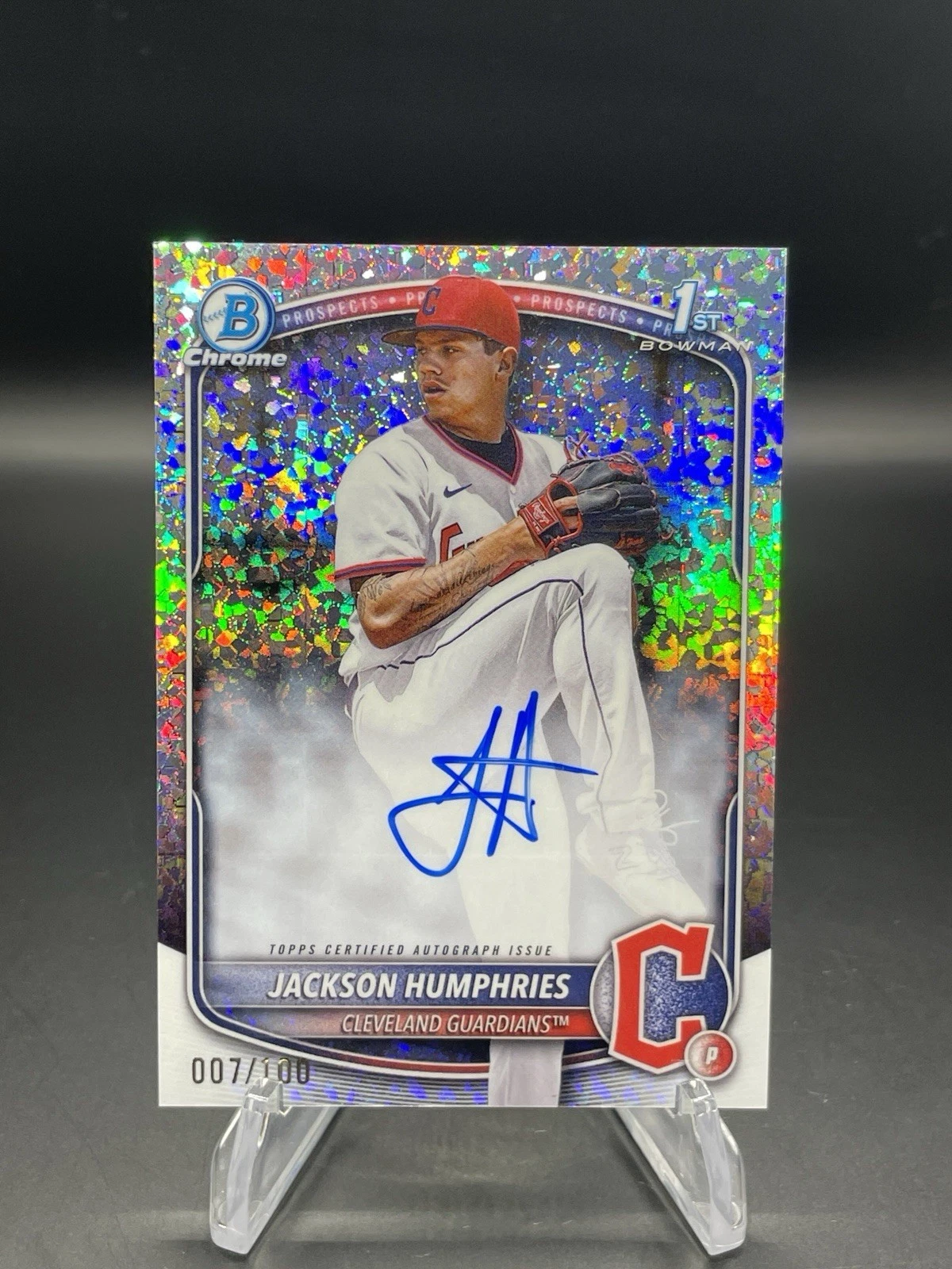 JACKSON HUMPHRIES 2025 BOWMAN CHROME 1ST MINI DIAMOND AUTO /100 Q4519